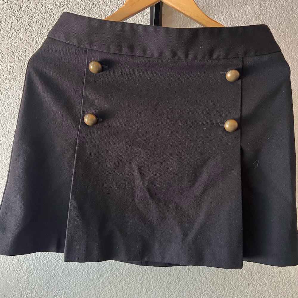 Express Skirts / Black Express Skirt with Gold Button /Size 08